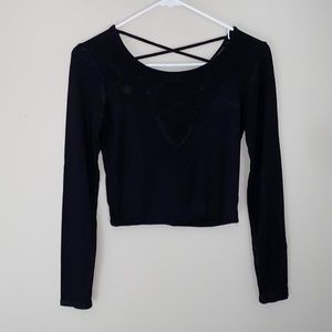 Criss cross back crop top.